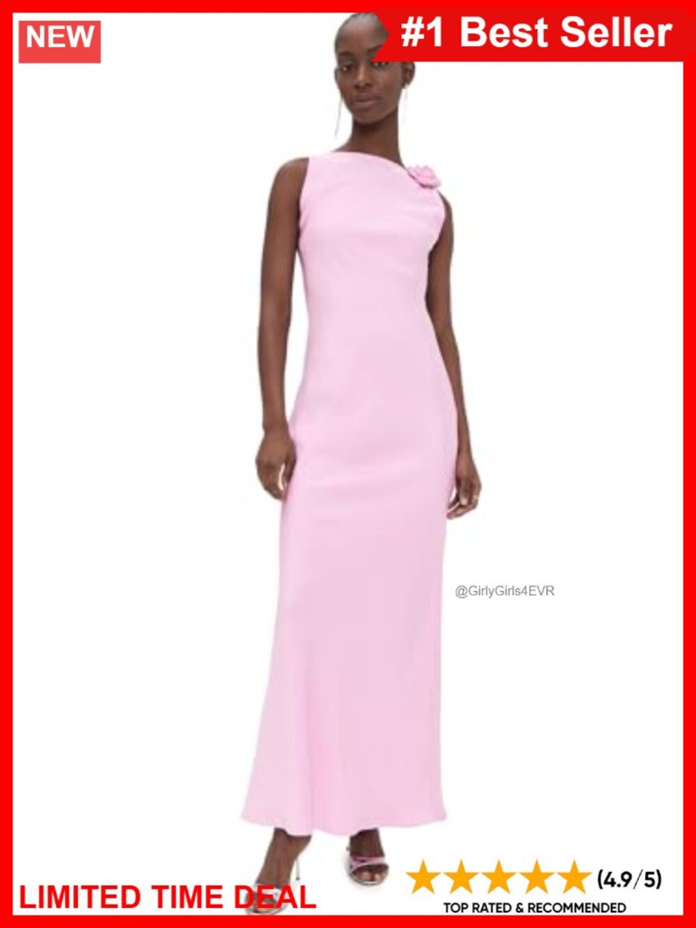 Satin A-Line Maxi Dress with Open Back and Adjustable Straps